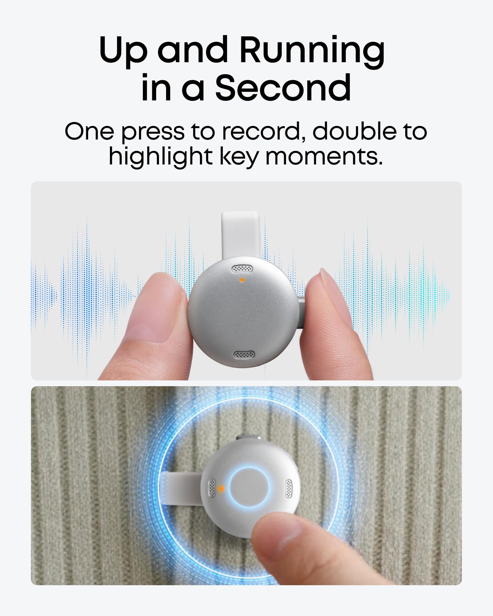 Amazon.com: soundcore Work by Anker, Coin-Sized AI Voice Recorder